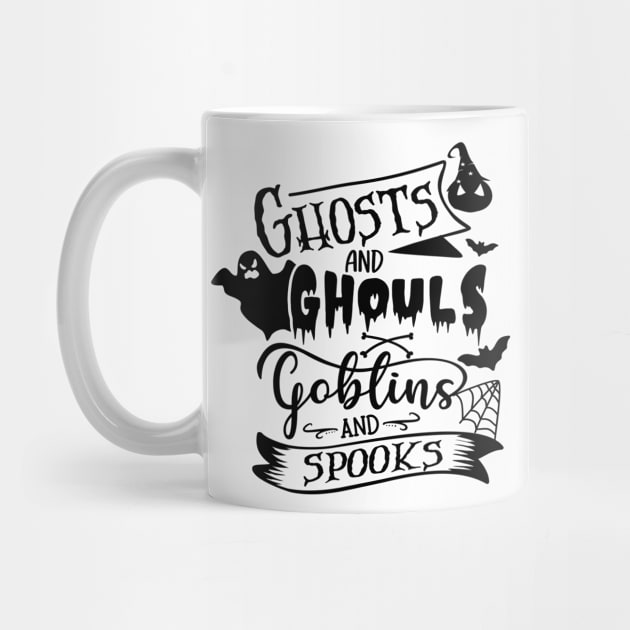 halloween ghost and ghouls goblins and spooks text art design by MadeBYAhsan